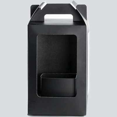 Flower box luxury packaging bag flower pattern type folding style box with window