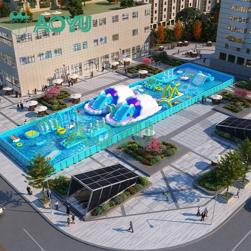 AOYU Commercial Customized Giant Sea Aqua Park Water Play Equipment Child Adult Floating Slide Equipment Inflatable Water Parks