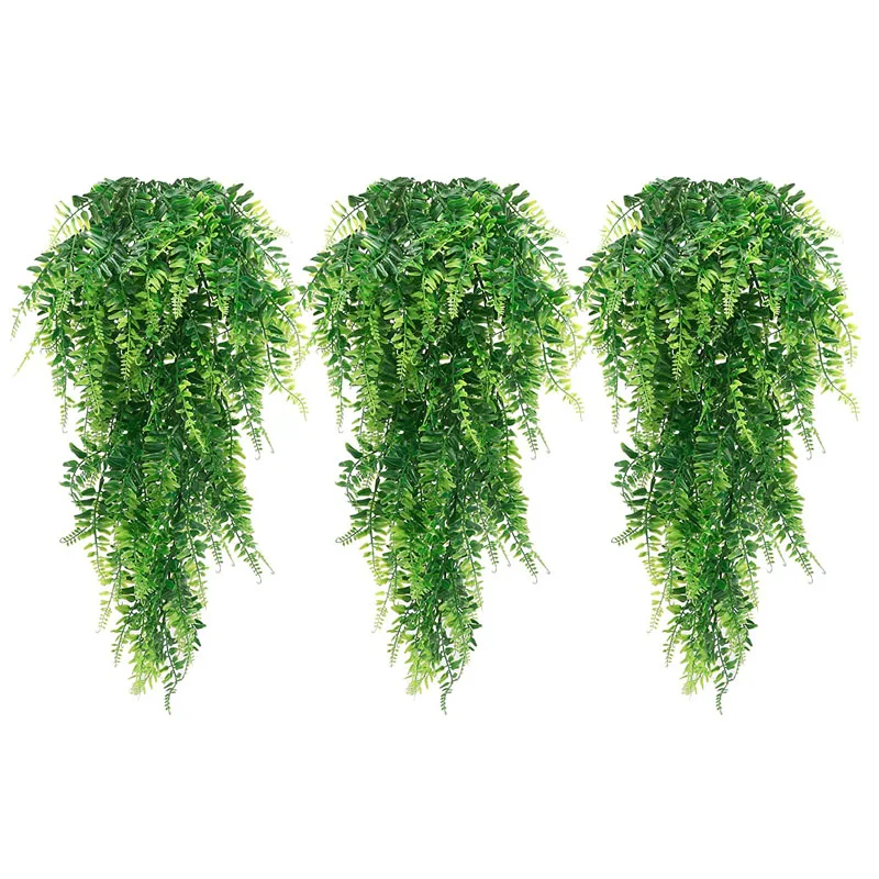 Artificial Fern Leaves Artificial Hanging Greenery Plant for Wall Indoor Outdoor Hanging Plant