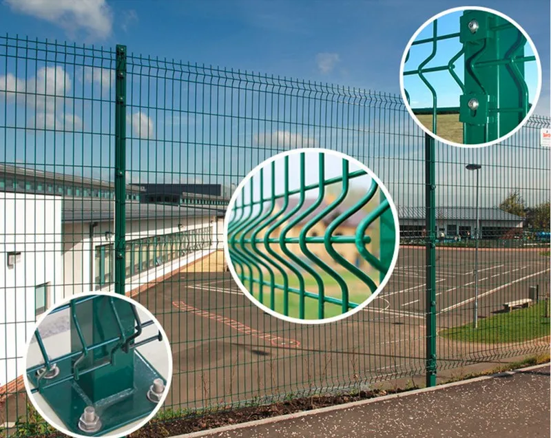 hot sale electric metal wire mesh panel curvy fence welded bend mesh fencing with square post