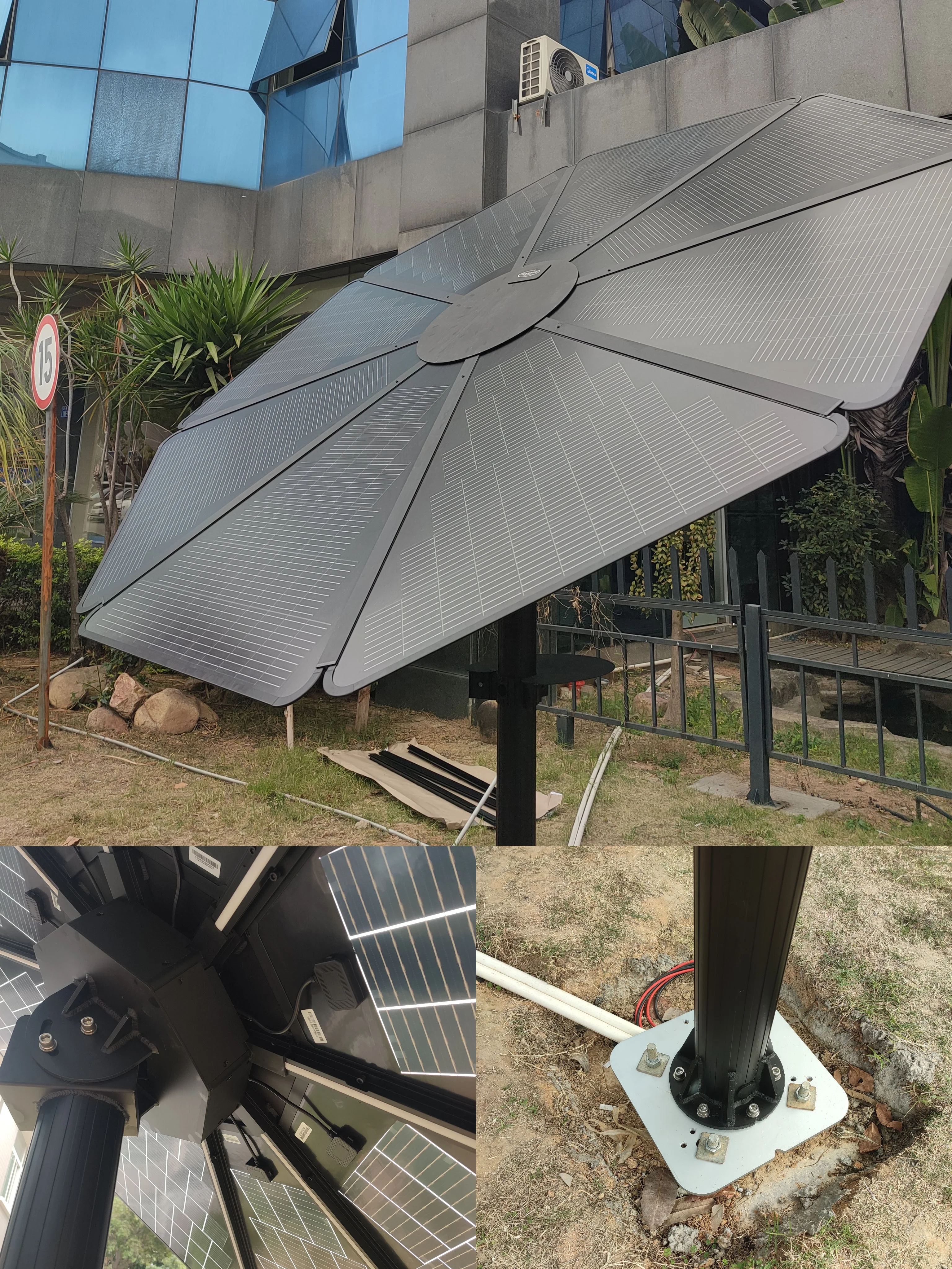 2024 New Popular PV On-grid Off-grid 600W 1000W 1400W  Solar Panel Sunflower Solar Power System for Public or Home