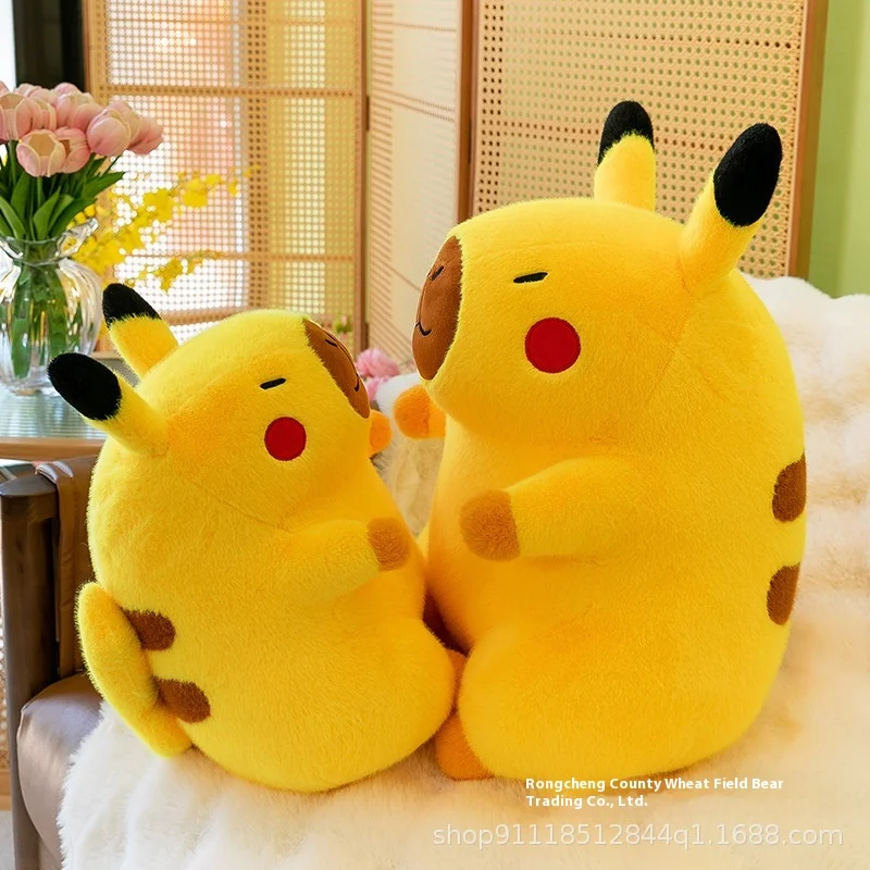 Plush Material Net Wholesale Export Manufacturing Cross-Border New Design Capybara Plush Toy Big Pillow