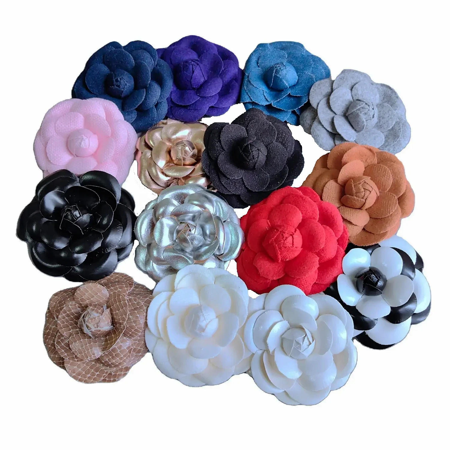 Бархатная брошь для волос, 8 см