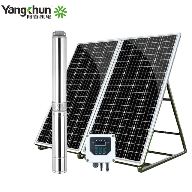 dc deep well solar submersible water pump with solar panel 96v solar water pumping machine