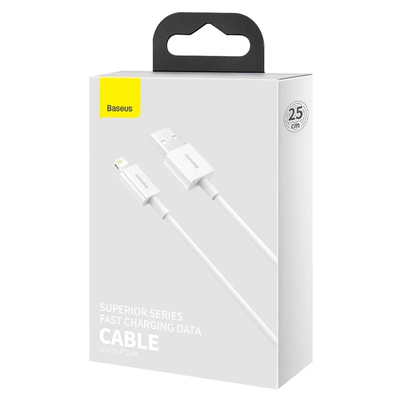 High quality OEM ODM High speed  Fast Charging Data Cable USB to iP 2.4A fast charging usb c cable for baseus