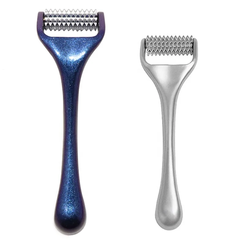 Private Label beauty skin care Ridged massage silver stainless steel 192 derma roller microneedle roller