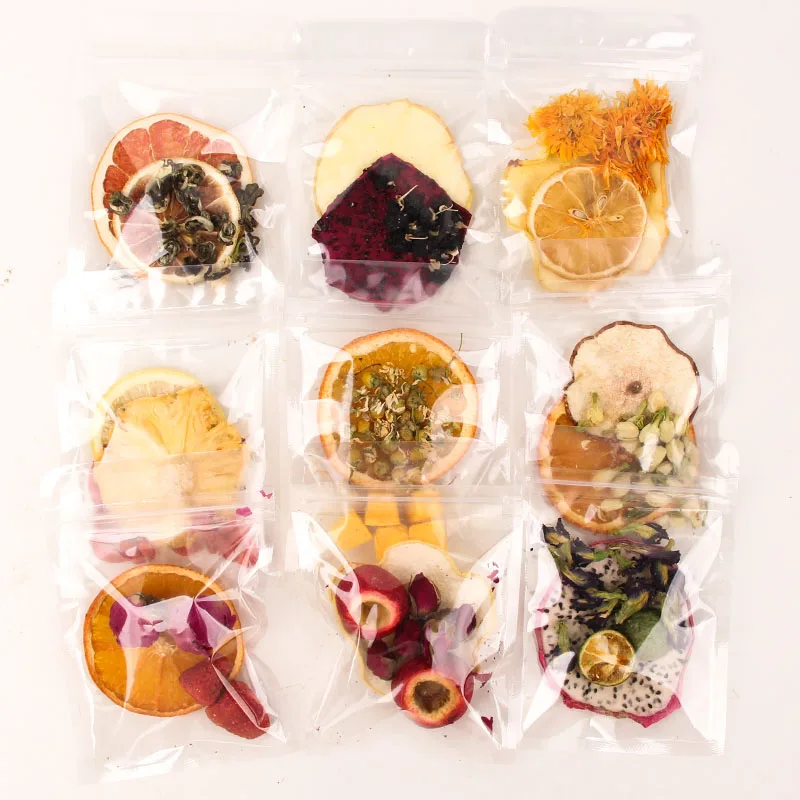 Dried fruit Packs Slimming Mixed Flavor Natural Herbal Dried Fruit Slice Sachet Lemon Orange Fruit Herbs Flower Tea Pouch