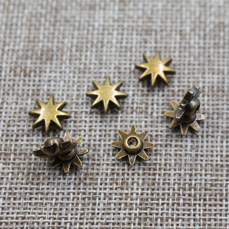 High quality star pattern antique metal denim rivets for jeans