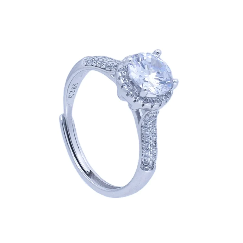 MA YIN FANG Factory wholesale silber 925 ring 925 silver adjustable ring zircon rings jewelry women 925 sterling silver