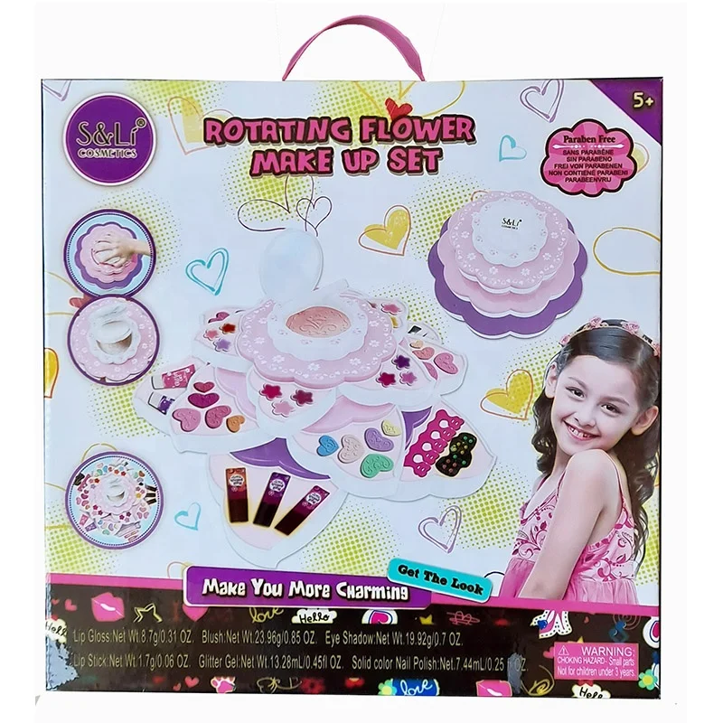 Makeup Kit for Girls - Flower Shaped Little Girls Makeup Kit for Kids