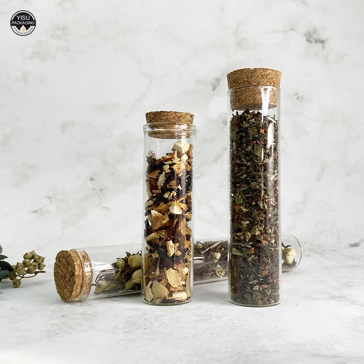 Medical Grade Clear Round Flat Bottom Glass Test Tube Borosilicate Glass 3.3 Test Tubes With Cork Stopper