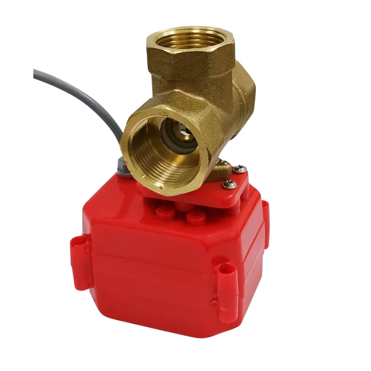 Mix and Match Welcome Miniature electric three-way brass valve  water control ball valve