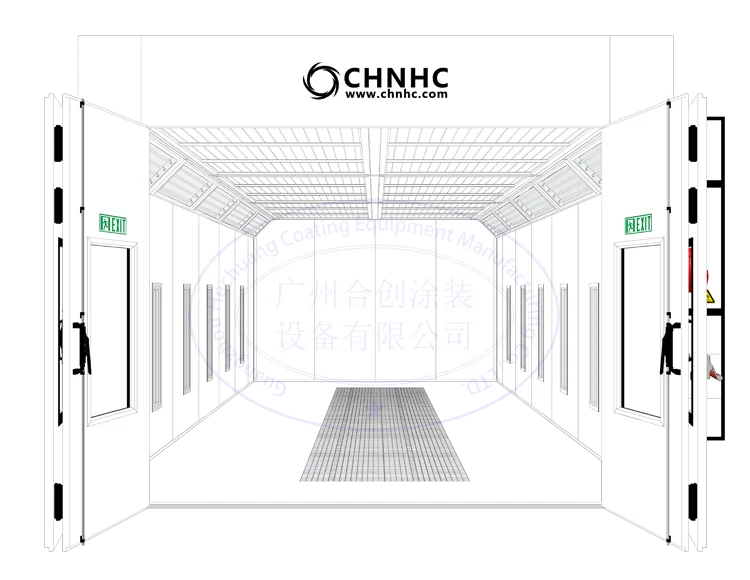 environmental car machine Customized size auto spray paint booths car baking oven for sale