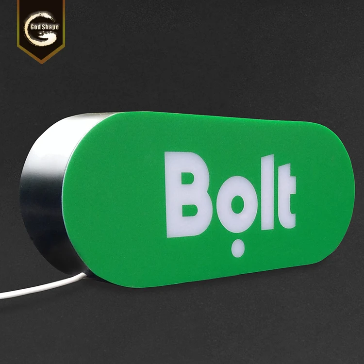 Custom logo signage illuminated lightbox taxi car USB led light box