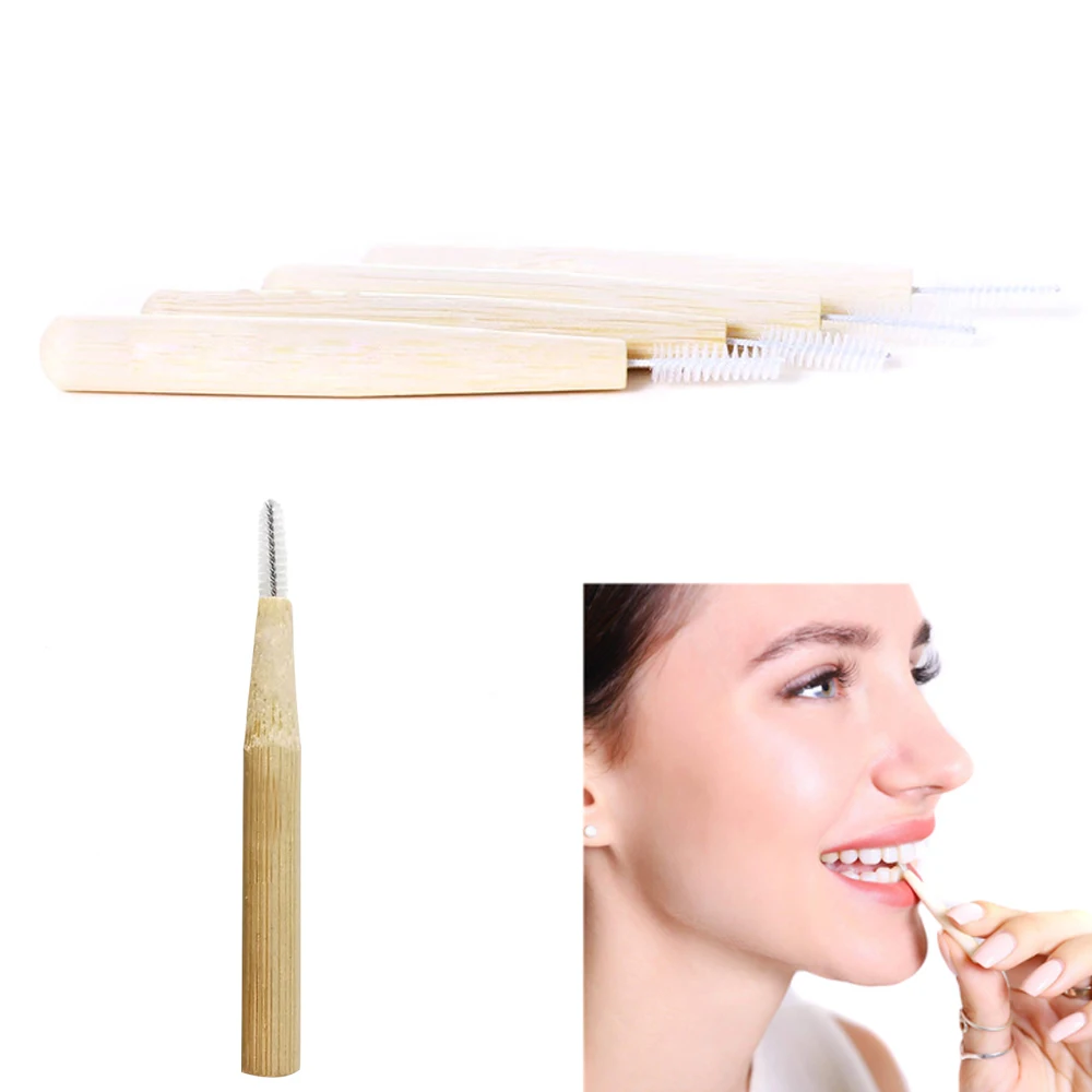 
Bulk Low Price Slim Dental Cleaning Clean Teeth Simple Eco Friendly Bamboo Interdental Floss Brush  (1600144793609)