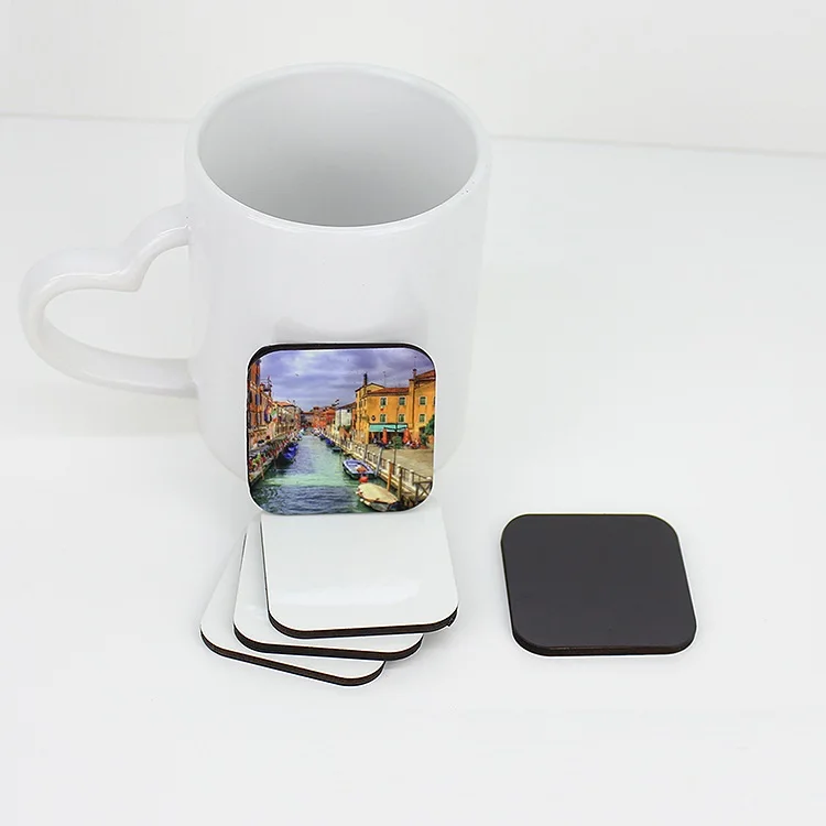 Square DIY blank sublimation mdf fridge magnets