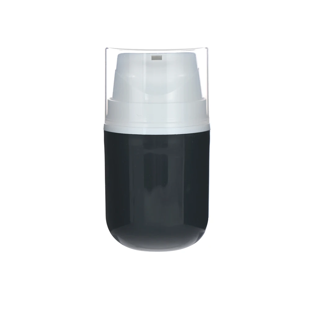 Custom Printed Empty 30ml 50ml Plastic Round Skin Care Cosmetic White PP Pump Airless Bottle