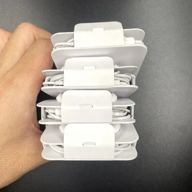 High quality original IC soft wired Earphones Earbuds headphones with microphone for iphone ipad for lightning interface headset