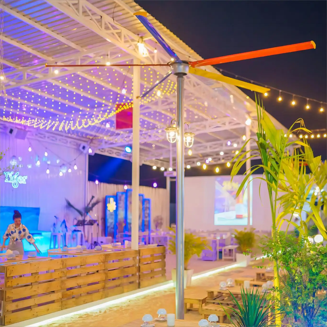 Bldc 9FT Ceiling Fan Big Industrial Ventilation Hvls Ceiling Fan