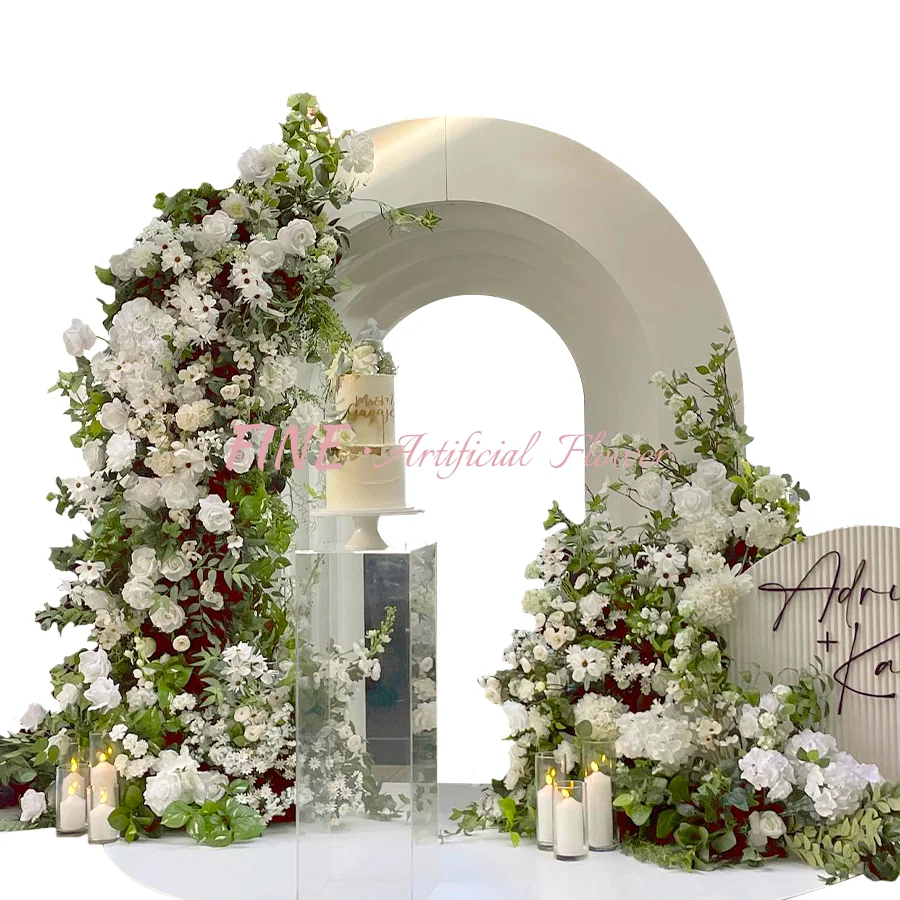 Цветочные композиции для свадебной арки Искусственные цветы Свадебный фон