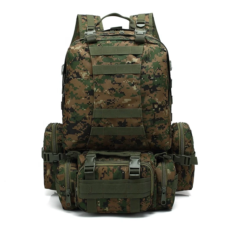 YAKEDA Tactical Backpack Tactico Rucksack 60L Large Outdoor Pack Detachable Molle Bag Tactical Hiking Backpack