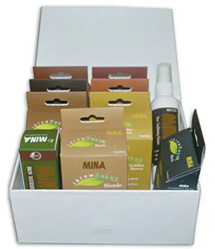 Набор для бровей из хны и мины, 8 цветов