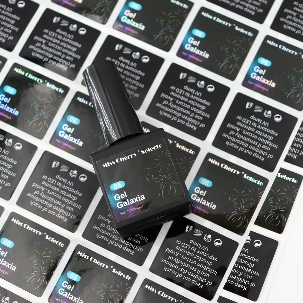 Waterproof Vinyl Sticker for Lipstick Tube Custom Printing Small Logo Round Sticker Packaging Label