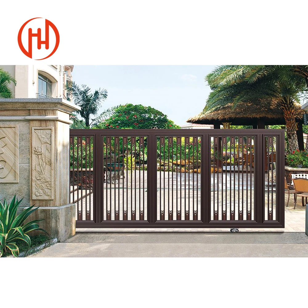 Factory Prices Safety Designs Anti-theft Main Gate Aluminum Art Courtyard Villa Front Doors