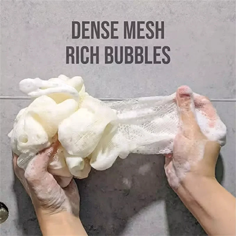 60g GRS recycled Super Soft Shower Loofahs Large Bath Sponge Mesh Pouf Wash Puff Shower Poof Exfoliating Bath Ball