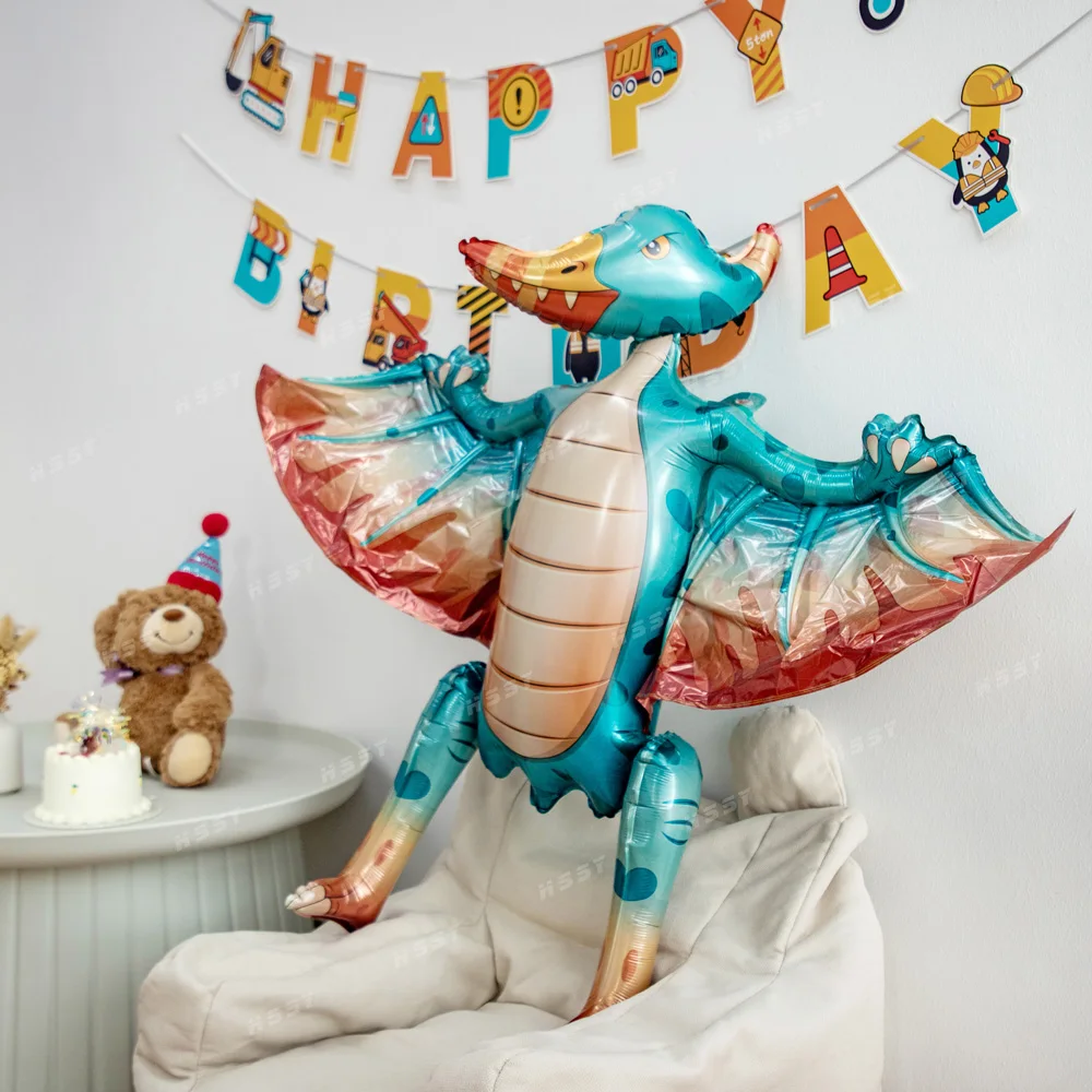 Wholesale New Design 3D balloons decoration Spinosaurus Triceratops Pterosaur Parasaurolophus Foil Balloons Dino globos