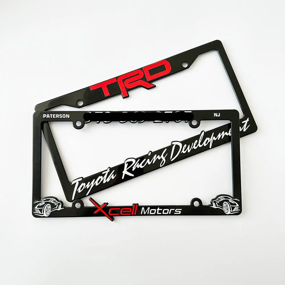 custom Motorcycle license plate frame Cover Zinc alloy Car Number License Plate Frame sign stainless steel license plate frames