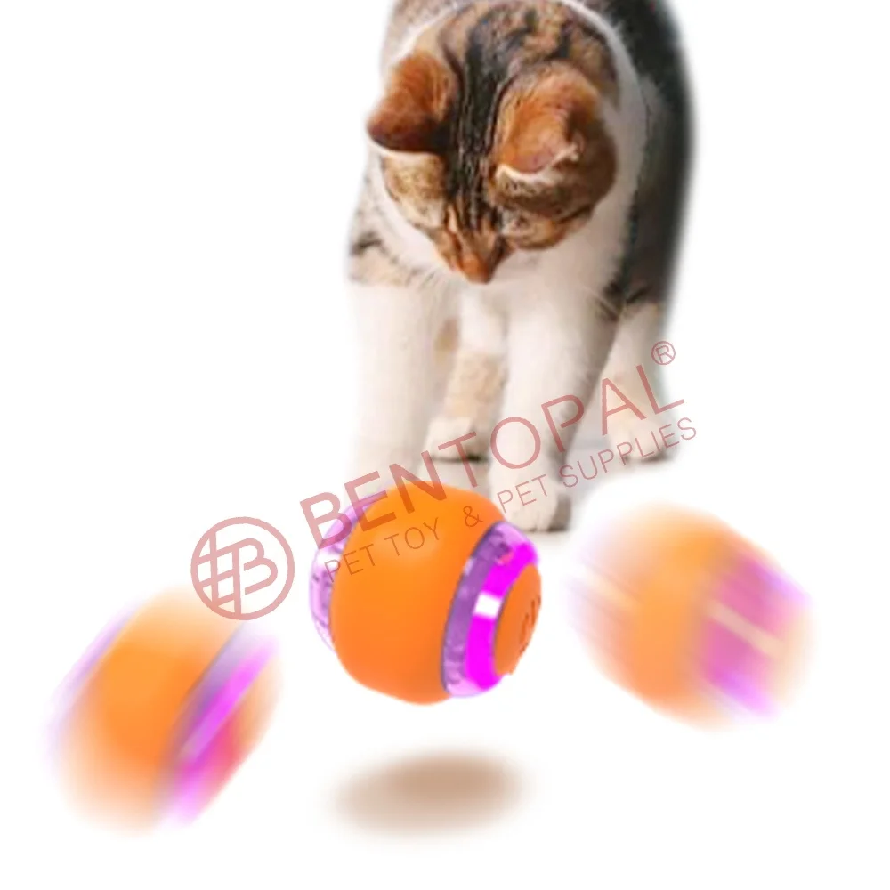 Automatic Rolling Ball Cat Interactive Toys Training Self-moving Kitten Toys Smart Cat Toys Electric Cat Ball for Indoor Playing