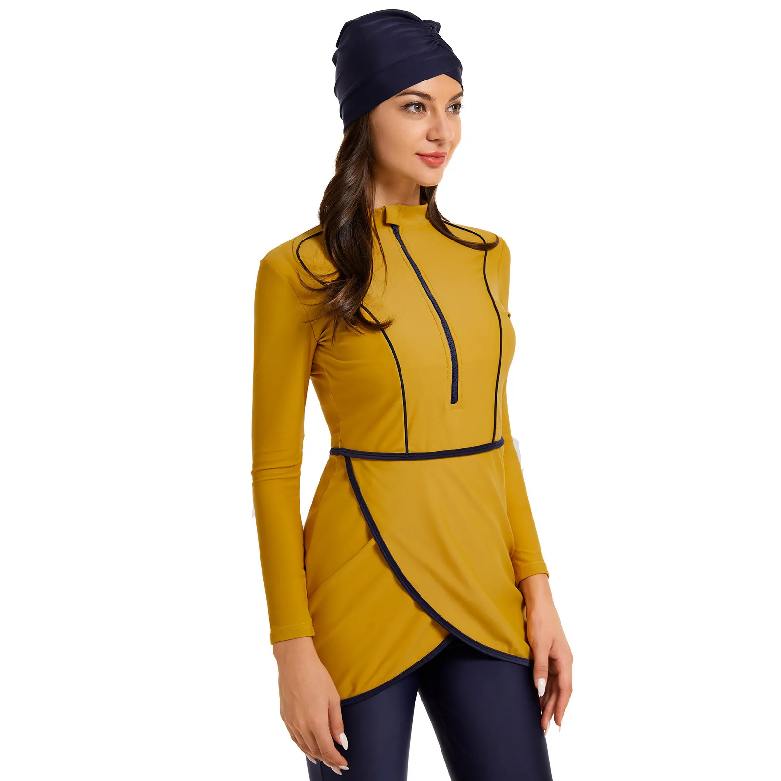 S-4XL 3pcs Turban Full Cover Swimsuit For Islamic Women Sportswear Swimming suit 2023 burkinis modest muslim swimwear