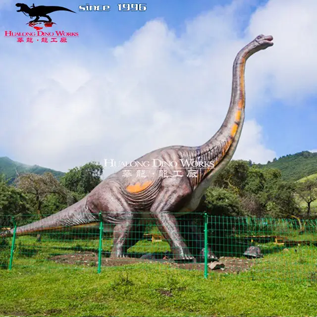 Amusement Games Outdoor Animatronic Long Neck Dinosaur and Statue Sculpture For Dinosaur