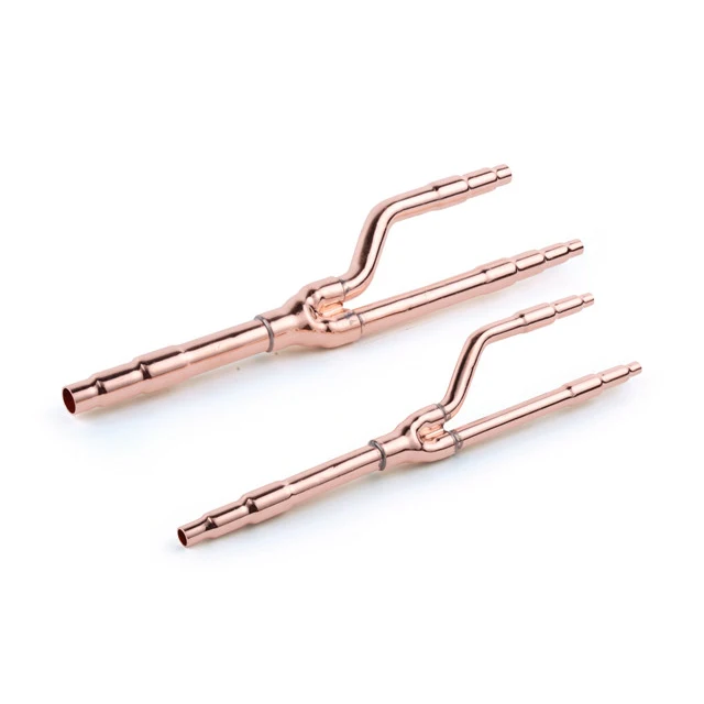 Y branch copper pipe and Y branch kits brass elbows air conditioner fittings for split AC