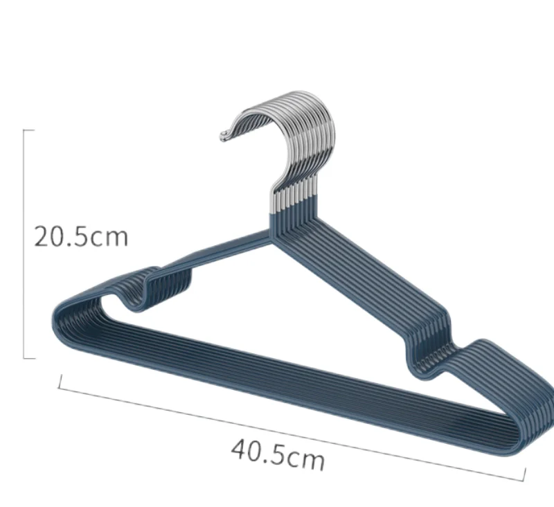 Hot online classic modern hangers metal clothes hanger Wholesale Colorful Non-slip Pvc Coated Wire Metal Laundry Clothes Hanger