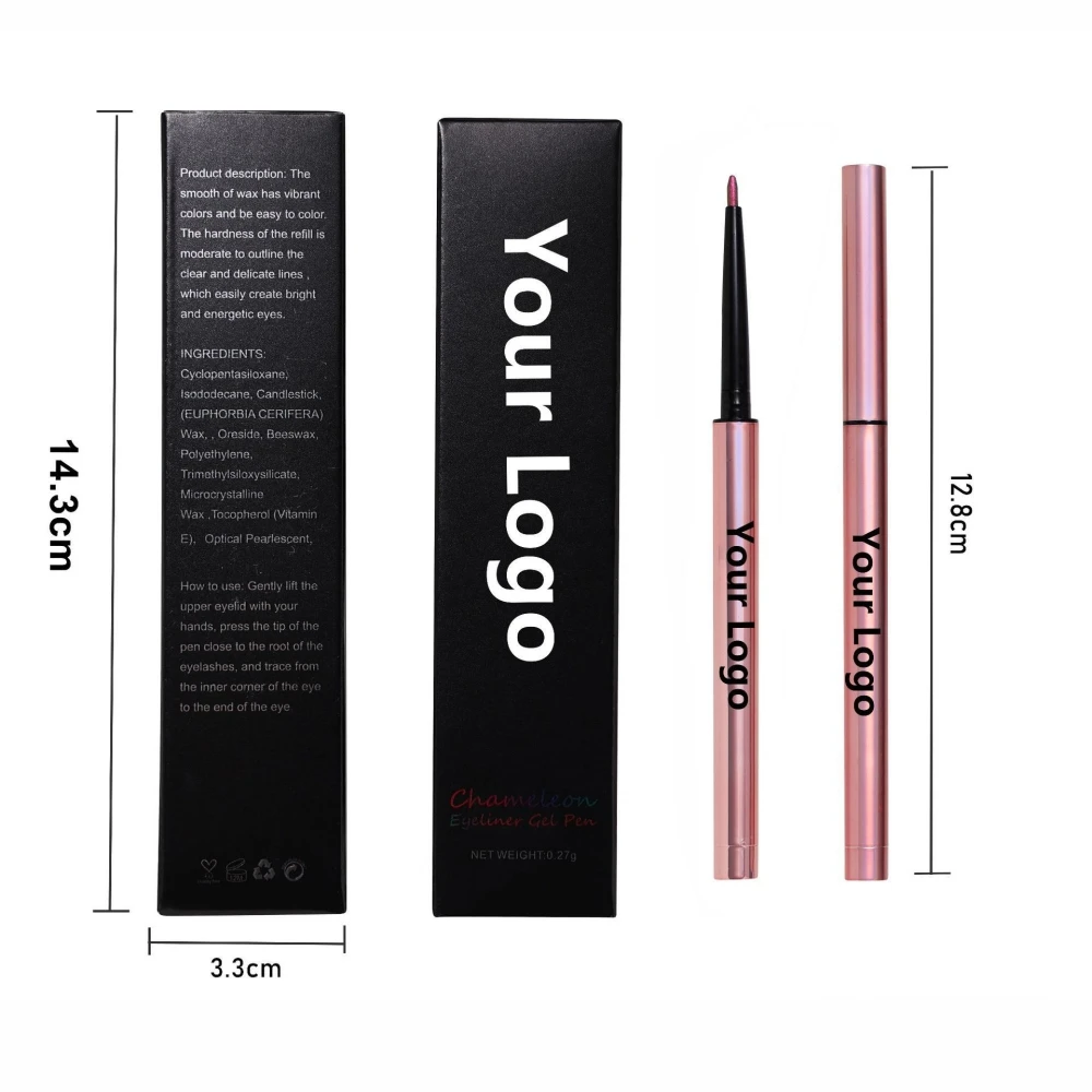 Private Label Waterproof Vegan Cruelty Free 10 Colors Shimmer Long Lasting Chameleon Eyeliner