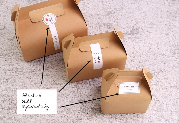 Перерабатываемая бумажная Подарочная коробка для хлеба, портативная коробка для завтрака и торта, оконная коробка для торта