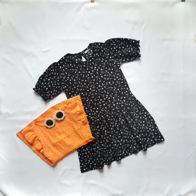 Fashion Baby Clothing Dress Kids Sweet knitted Girl Dress Lovely summer Flower Girls dress