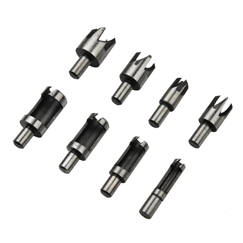 8PC corkscrew drill 8 barrel claw carbon steel corkscrew knife 6-16mm professional woodworking tools