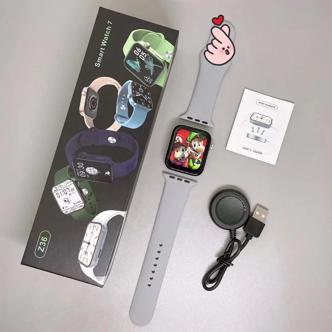 Z36 Smart Watch with Classic Angle Watch 7 shape Hryfine APP Factory Price series 7 iwo 7 Watch 7 PK T100 plus