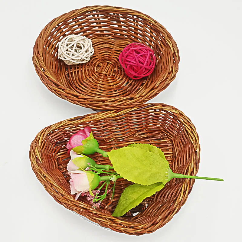 Hand-made Heart shape  Small decoration baskets for hotels and restaurants  Eco-Friendl  Natural  storage basket