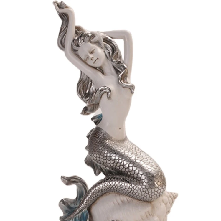 Polyresin sculptural animal molds home decorations ocean mermaid figurines resin gifts & crafts