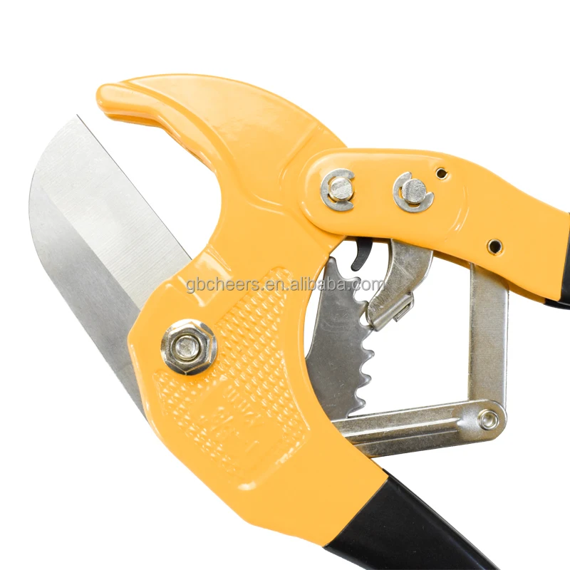 Industrial 42mm Straight Edge Blade Ratcheting Plastic PVC Rotary Pipe Cutter Manual Cutting Tool
