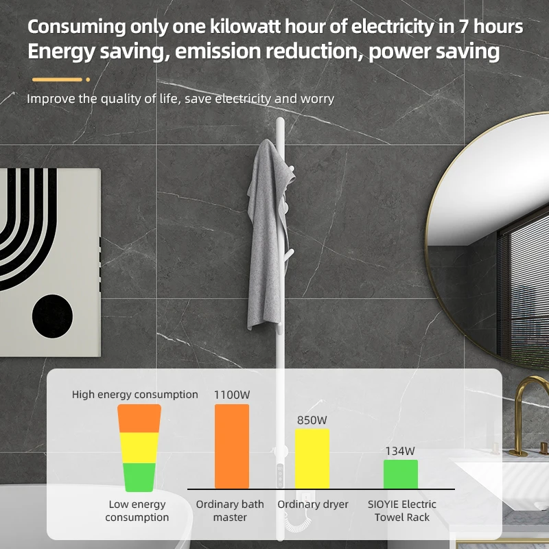 Wholesale Factory price Wall Mounted 4 Bars Electric Brushed Heated Towel Warmer Racks for Bathroom