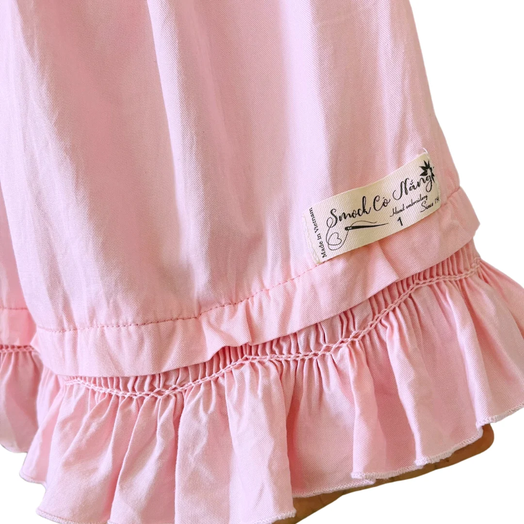 Custom Designs OEM ODM Clothes For Kids Children Clothing Girl Smocking Dress Princess Casual Cotton Wholesale Hight Quality