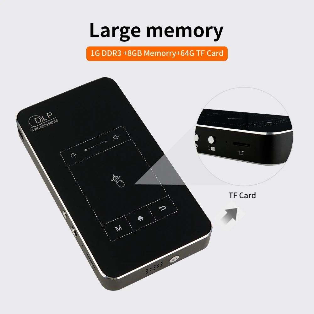 Dlp Wi-Fi Pico Mini 4K ручной проектор 1920X1080P телефон Proyektortouch Panel Touch Pad Портативный для