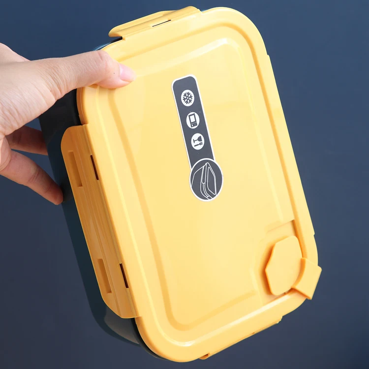 Custom logo Microwave Dishwasher Safe BPA Free Meal Pre Food Container 3 Compartments Bento Plastic Lunch Box
