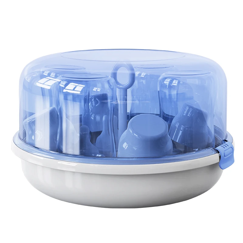 High Temperature Microwave Baby Bottle Sterilizer BPA-Free PP Lightweight Pacifier Disinfection Storage Box Steam Sterilizer Box