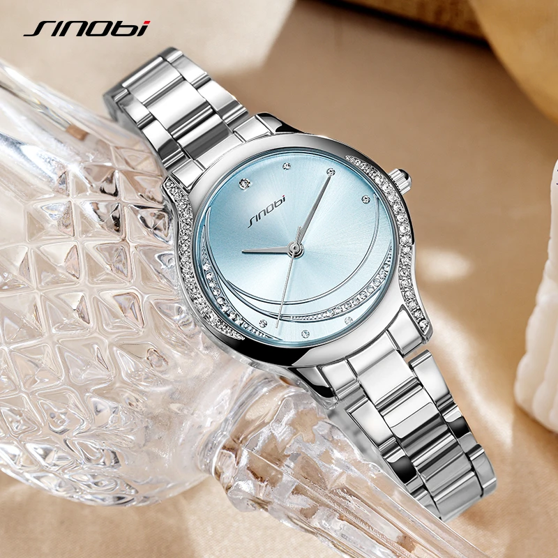 Factory Wholesale Luxury Ladies Quartz Wrist Watch High Quality Fashion Brand Watch with Stainless Steel Band Glass China